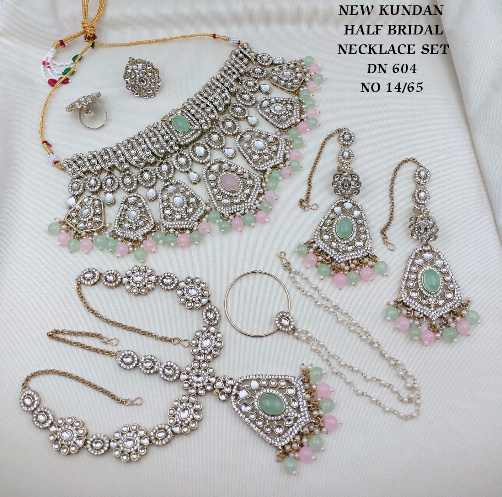 Traditional Kundan Half Bridal Jewellery Set